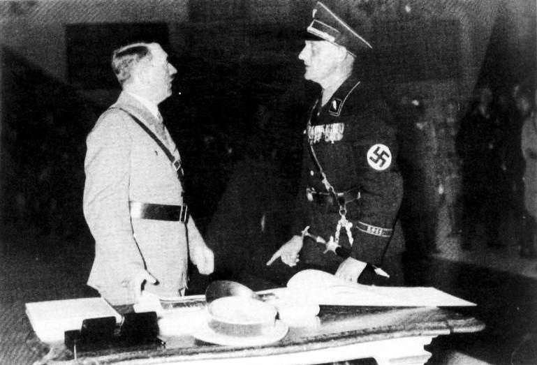 Adolf Hitler with mayor Otto Schottenheim in Regensburg's city hall